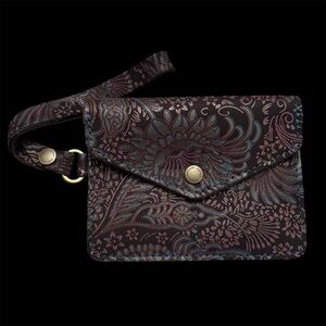 PORTLAND LEATHER Passport Wristlet Masquerade